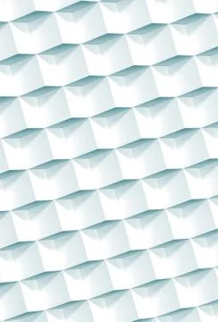 Abstract geometric pattern, white cubes relief Stock Illustration