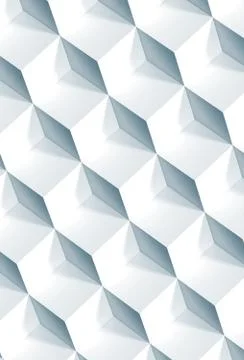 Abstract geometric pattern, white cubes 3 d 스톡 일러스트