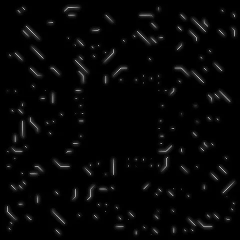 Abstract Geometric Pattern with White Lines on Black Background Stock Footage 341375553