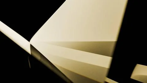 Abstract geometric pattern of white panels against a black background crea... 库存照片