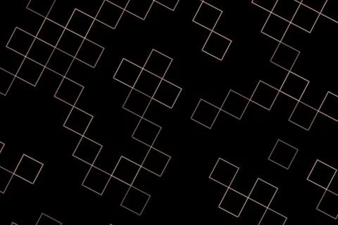 Abstract geometric pattern with white squares on black background Stockillustratie