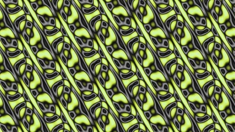 Abstract Geometric Pattern with Yellow and Black Wavy Shapes Stock Footage 332186716