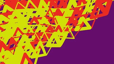 Abstract geometric pattern with yellow and red triangles イラスト素材