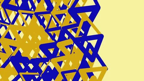 Abstract geometric pattern with yellow and blue triangles Stock Illustration