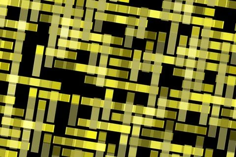 Abstract geometric pattern with yellow and black rectangles 스톡 일러스트