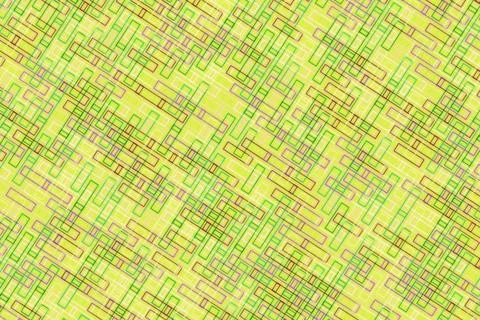 Abstract geometric pattern in yellow green with lines and shapes Stock Photos