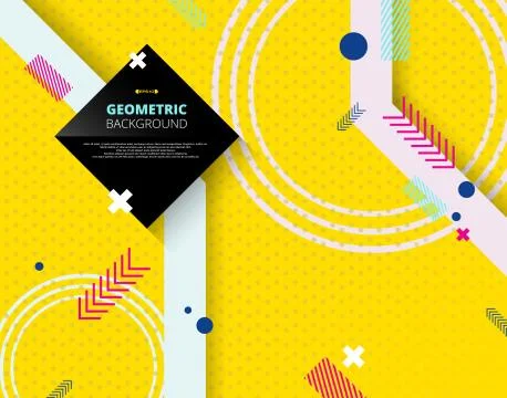 Abstract of geometric pattern on yellow step background. Stock Illustration