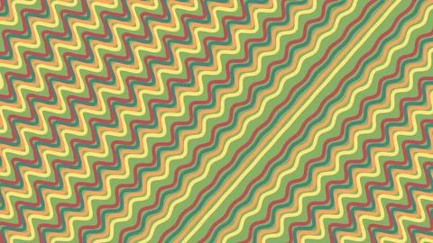 Abstract geometric pattern with zigzag lines in green, yellow, red and brown  Иллюстрация