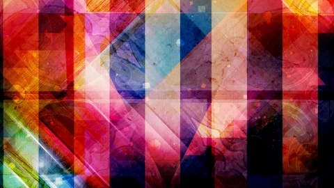 Abstract Geometric Patterns and Stripes with Flowing Cubes Stock Footage 112732924