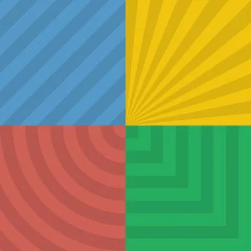 Abstract geometric patterns on colorful background Stock Illustration