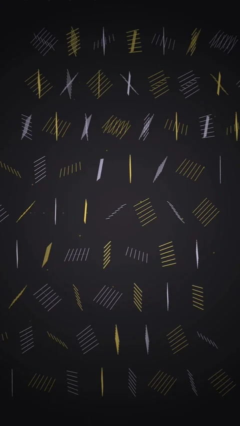 Abstract Geometric Patterns: Dynamic Lines and Dots on Dark Background Stock Footage 347699139