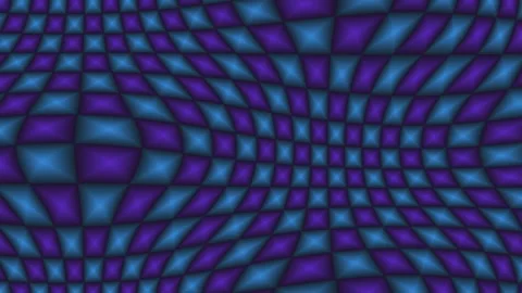 Abstract geometric patterns flow in purple and teal, creating a mesmerizing Stock Footage 324771575