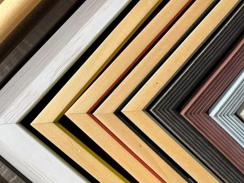 Abstract Geometric Patterns in Frame Corners 库存照片