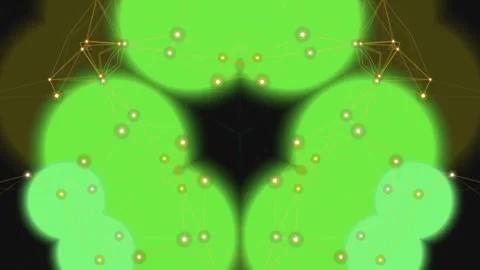Abstract Geometric Patterns with Glowing Lights. Stock Footage 330132577