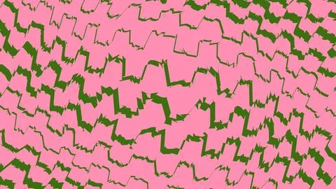 Abstract geometric patterns in pink and green Illustrazione stock