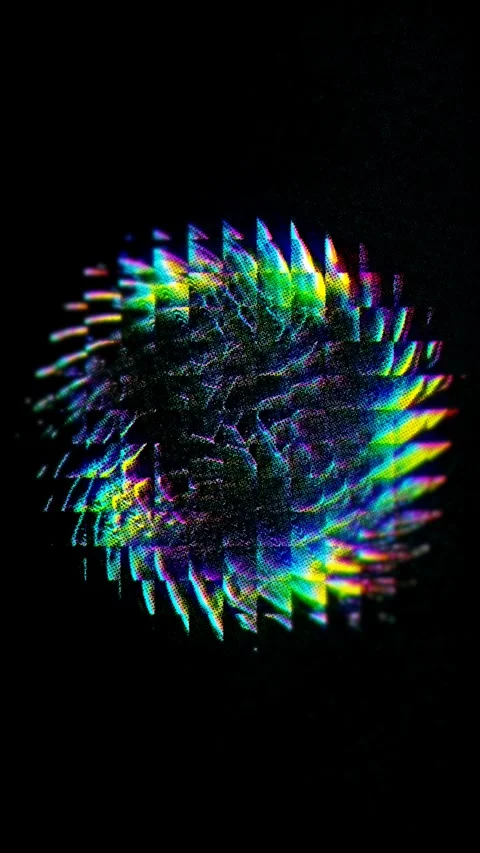 Abstract geometric patterns rotate with vibrant colors Video stock 319678590