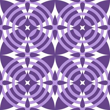 Abstract Geometric Patterns in Shades of Purple, Modern Vector Background Stock Illustration