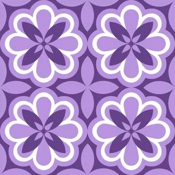 Abstract Geometric Patterns in Shades of Purple, Modern Vector Background Illustrazione stock