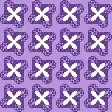 Abstract Geometric Patterns in Shades of Purple, Modern Vector Background Stock Illustration