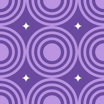 Abstract Geometric Patterns in Shades of Purple, Modern Vector Background Stock Illustration