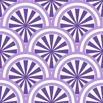 Abstract Geometric Patterns in Shades of Purple, Modern Vector Background Stock Illustration