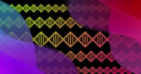 Abstract geometric patterns in vibrant neon colors create dynamic visual effect Stock Photos