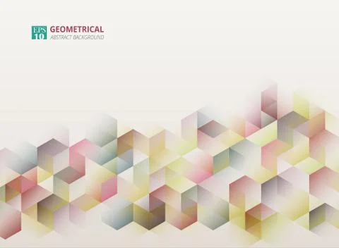 Abstract of geometric pentagon colorful pattern background. Stock Illustration