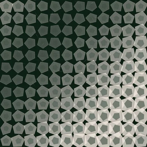 Abstract Geometric Pentagon Pattern Transition, Fading Light to Dark Backgrou Stock Footage 347810511