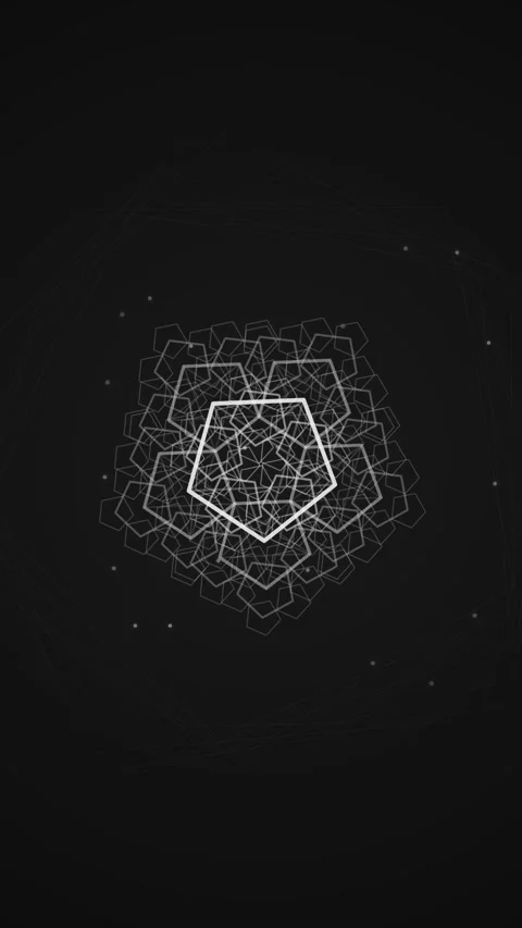 Abstract Geometric Pentagon Structure Animation, Futuristic Technology Back.. Stock Footage 347698058