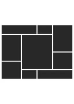 Abstract Geometric Photo Collage Grid Template Stock Illustration