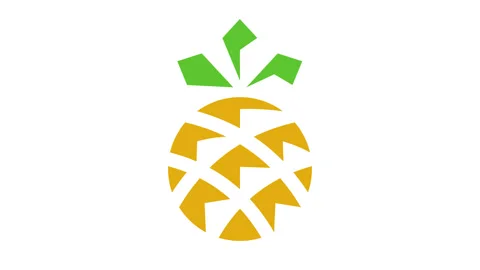 Abstract geometric pineapple fruit graphic animation Stock Footage 255465826