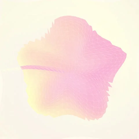Abstract Geometric Pink Yellow Gradient Shape Flowing Motion Background Stock Footage 346283919
