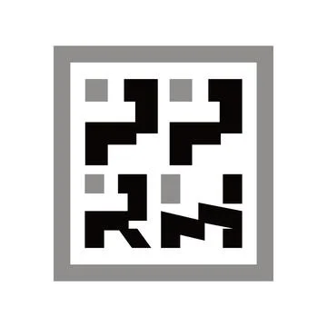 Abstract Geometric Pixel Art Composition Stock Illustration
