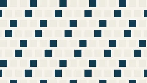 Abstract geometric pixel grid pattern with navy blue squares on white backg.. Stock Illustration