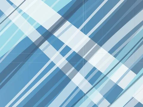 Abstract geometric plaid pattern in shades of blue and light blue, with dia.. Stock Illustration