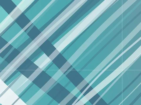 Abstract geometric plaid pattern with teal, blue, and white stripes creates.. 库存插图