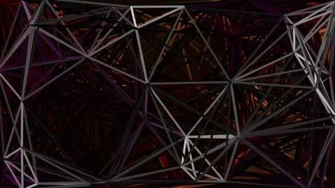 Abstract geometric plexus of luminous lines forming a complex digital netwo.. Stock Footage 342204040