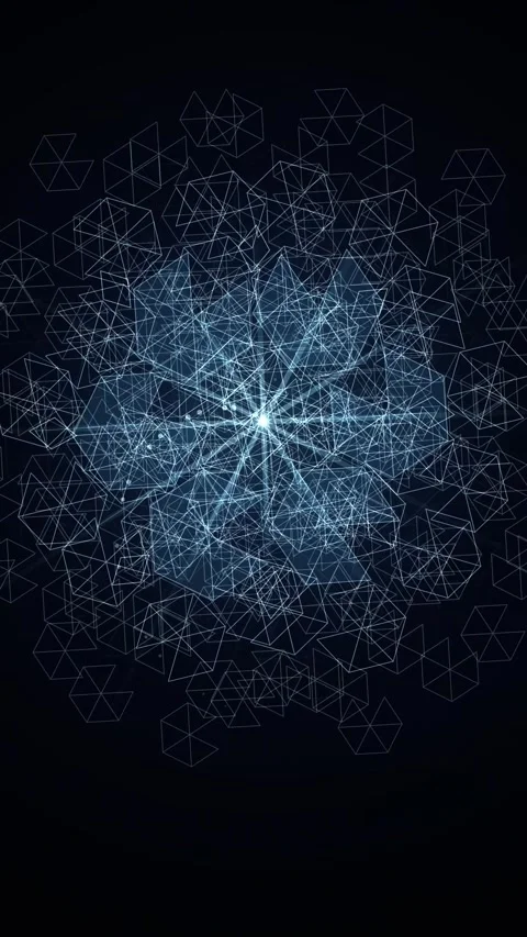 Abstract geometric plexus pattern background for futuristic technology displa Stock Footage 345491606