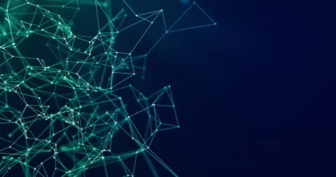 Abstract geometric plexus with triangular cells connecting dots background. Stock Footage 137915559