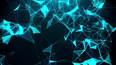 Abstract Geometric Plexus With Triangular Cells.Background Stock Footage 157179717