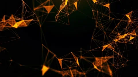Abstract Geometric Plexus With Triangular Cells.Background Stock Footage 157179741