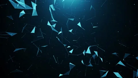 Abstract Geometric Plexus With Triangular Cells.Background Stock Footage 157179745