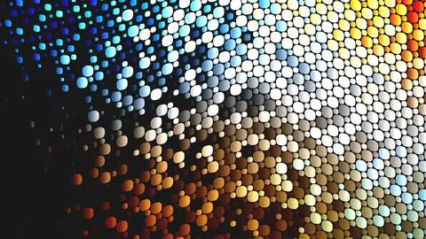 Abstract Geometric Polka Dot Background with Gradient Color and Dynamic Shape 库存插图