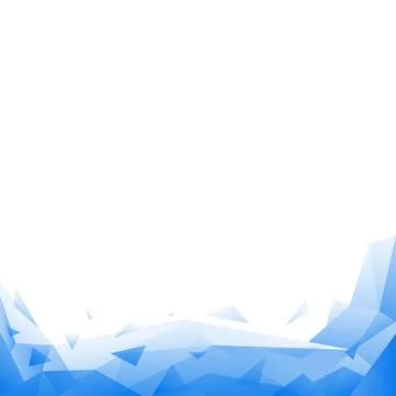 Abstract Geometric Polygon Background with Translucent Blue Crystalline Fac.. Stock Illustration