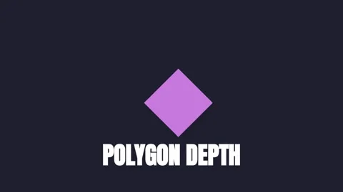 Abstract geometric polygon depth background on dark modern screen Stock Footage 337656045