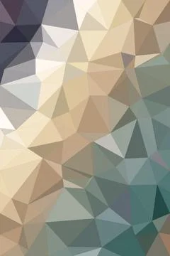 Abstract geometric polygon pattern in beige, blue, and gray creates a moder.. Stock Illustration