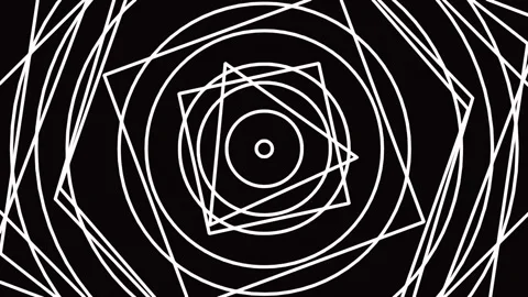 Abstract geometric polygon pattern loop for modern tech background video desi Video stock 342204042