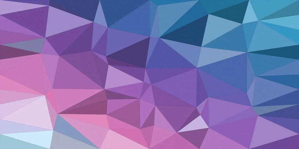 Abstract geometric polygon pattern in pastel purple, pink, and blue creates.. Stock Illustration