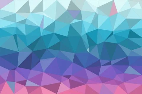 Abstract geometric polygon pattern in teal, blue, purple and pink creates a.. Stock Illustration