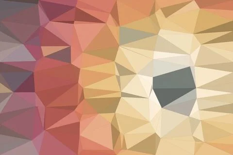 Abstract geometric polygon pattern in warm pink, coral, and beige tones, of.. Illustrazione stock